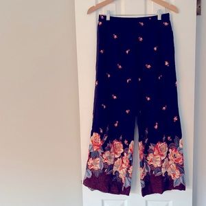 Anthropologie Wide Leg Flowy Pants